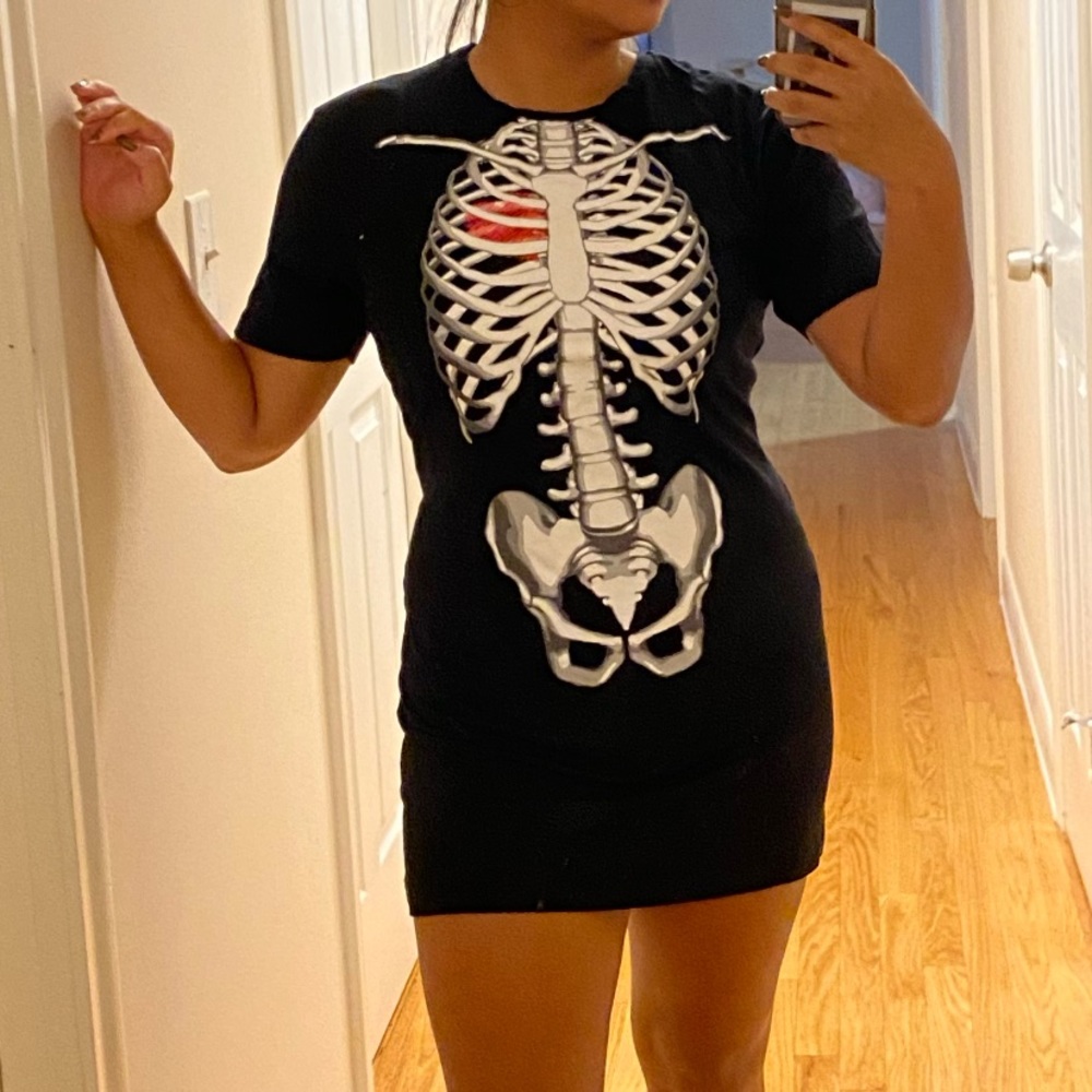 Skeleton mini dress.